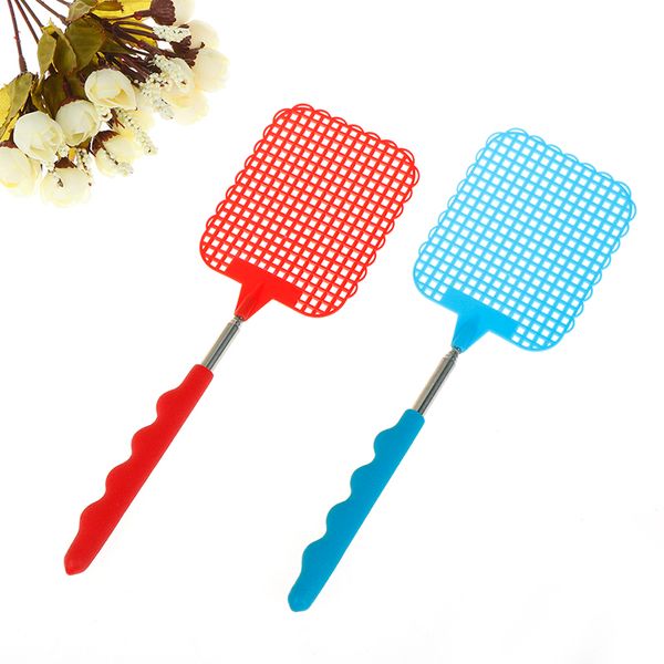 

1pcs plastic telescopic extendable fly swatter prevent pest anti mosquito pest reject insect killer tool fly swatter beat random