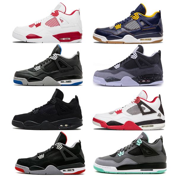 

new 4 men basketball shoes military motosports blue alternate 89 pure money white cement royalty bred black cat oreo sneakers