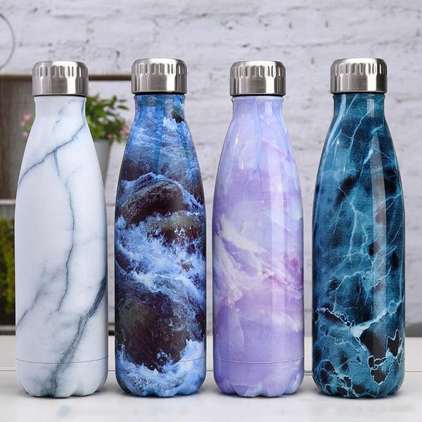 

eco friendly outdoor portable double walled insulated water bottle colorful stainless steel 500ml cola bottle