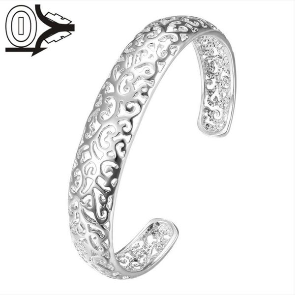 

wholesale silver plated bangle,wedding jewelry accessories,opening packet edge hollow fashion bangles bracelet, Black