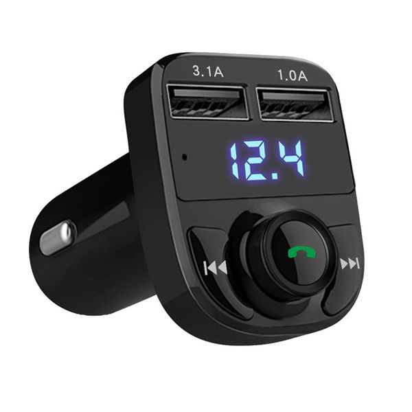 

bluetooth car kit fm transmitter handscalling car mp3 audio player 5v 4.1a dual usb car phone mp3 music support tf card