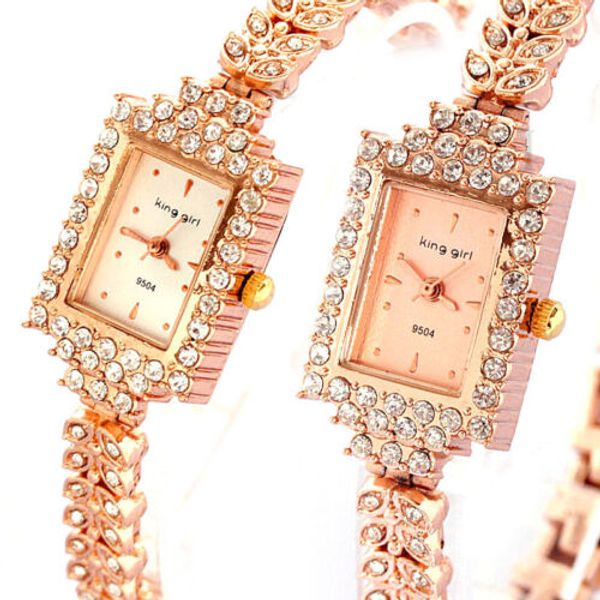 

gold color bracelet watches women luxury rhinestone dress stainless steel wrist watches clock women's trendy casual quartz watch, Slivery;brown