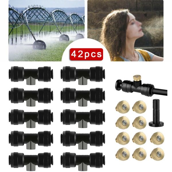 

42pcs irrigation misting nozzles kit patio cooling system irrigation accessories diy for low pressure misting system