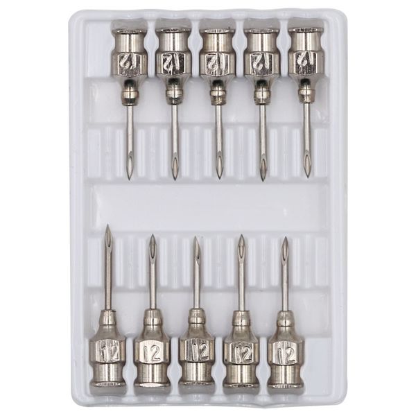 

10pcs syringe stainless steel needles for animals injection syringe vaccination vet farm tools poultry livestock veterinary pet products