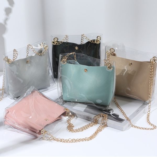 

new cute transparent jelly bag women crossbody bag