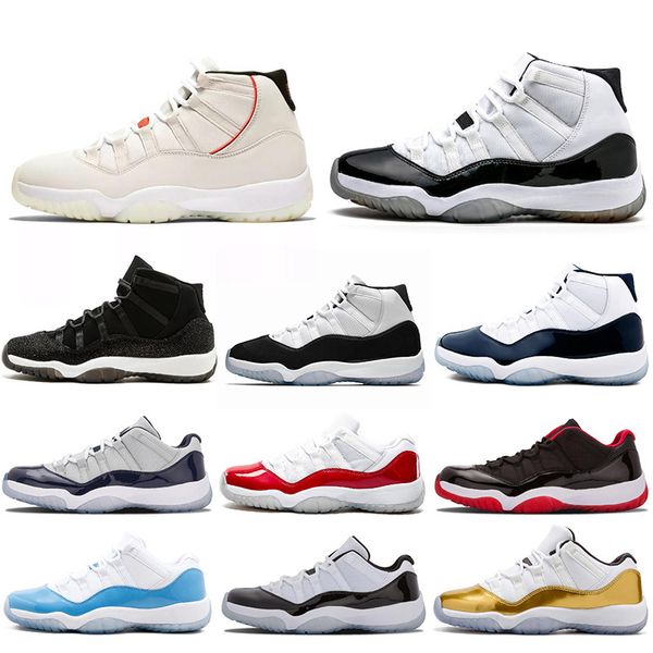

Men Basketball Shoes Concord High 11s Platinum Tint Cap and Gown Gym Red Bred Barons Space Jams 11 Sports Designer Trainers Sneakers 40-47