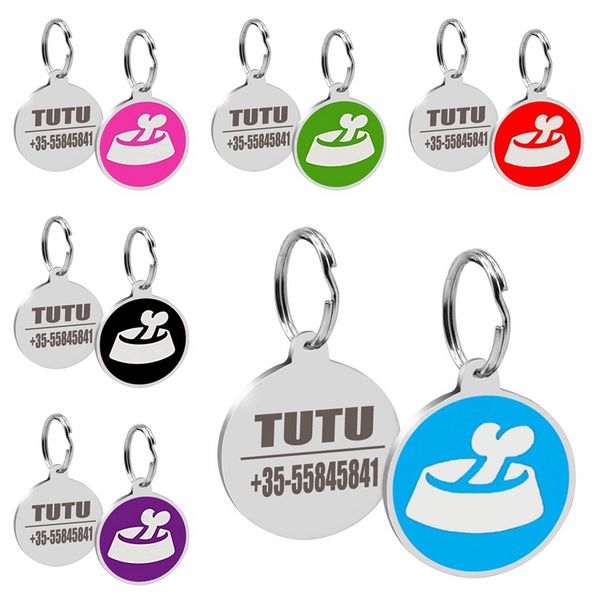 

dog tag engraved pet id tags personalized puppy tag stainless steel custom nameplate for dog collar accessories