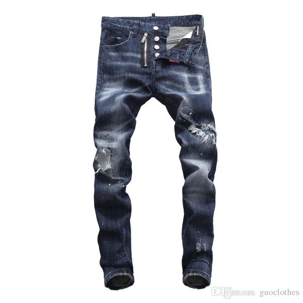 

biker jeans fashion stretch men jeans denim jogger design denimjoggers skinny jeans men clothes 2020 streetwear, Blue