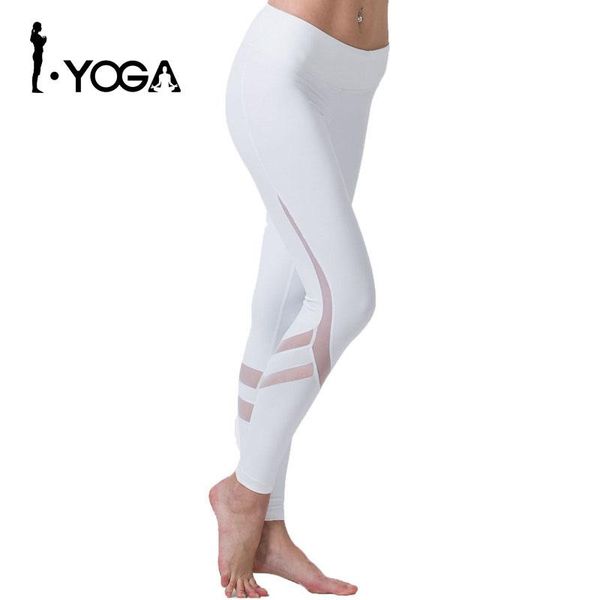 

fitness yoga sports leggings for women sports tight mesh yoga leggings yoga pants women running pants tights for women, Black;white