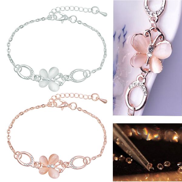 

womens flower butterfly bracelet simple small fresh bracelets gifts @m23, Black