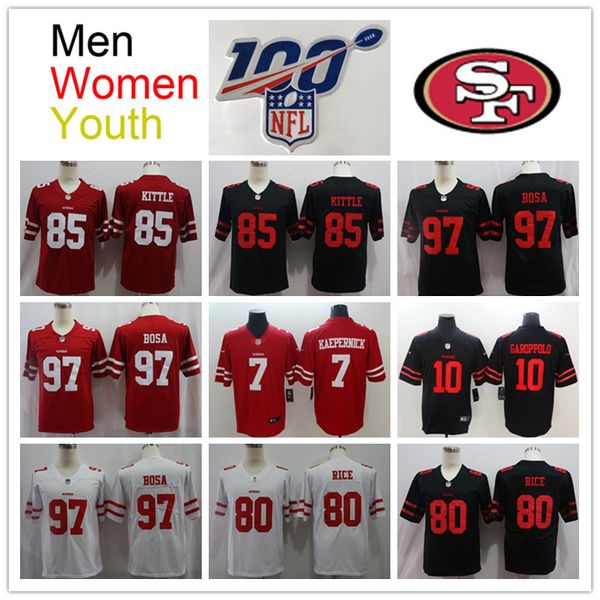 

San franci co jer ey 49er 10 jimmy garoppolo men 7 colin kaepernick 97 bo a kaepernick 16 joe montana 80 jerry rice football jer ey