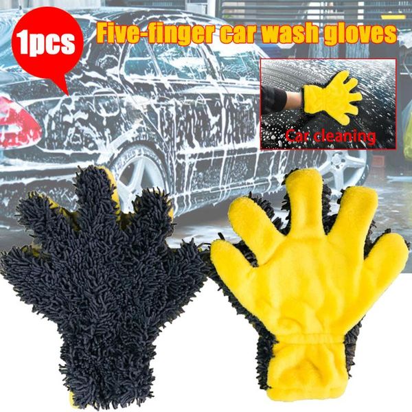 

car wash gloves fine wool chenille finger gloves microfiber glove cleaning mitt