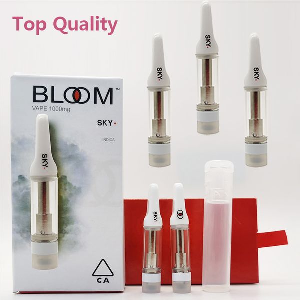 

Bloom картриджи Упаковка 510 Thread Vapes Пена 0,8 мл Ceramic Тележки для труб Новой Защиты от детей Форсунки густого масла Испарителя стекла Бачок сигареты
