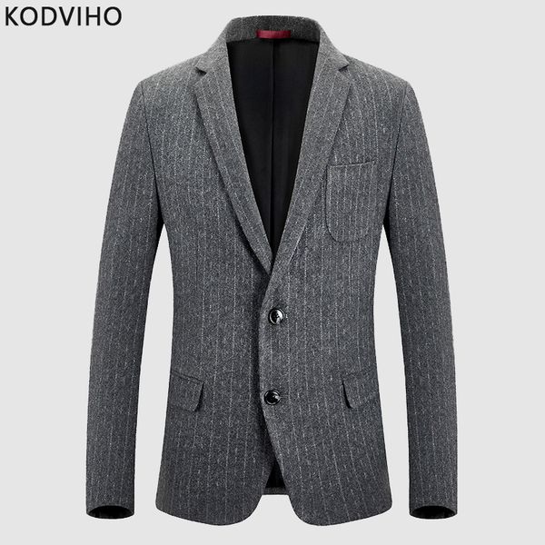 

wool blazer men spring autumn slim fit casual blazers business wear mens solid thick coat black dress jacket suit bleiser hombre, White;black
