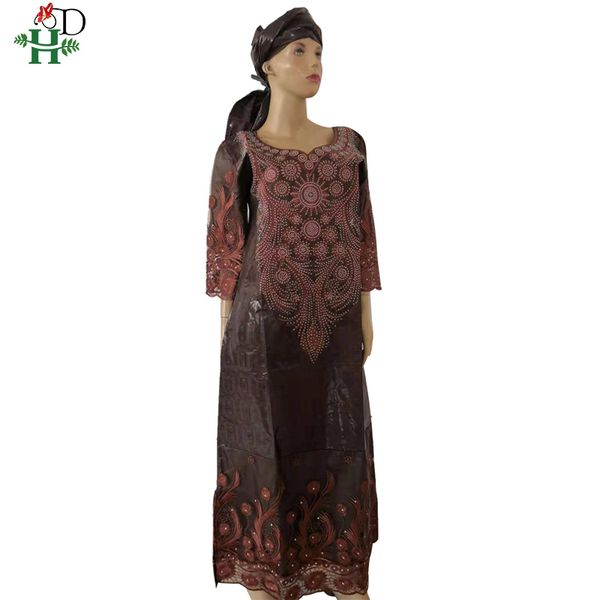 

h&d dashiki african dresses for women ropa africana mujer plus size bazin riche maxi dress lace head wraps south africa clothes, Red