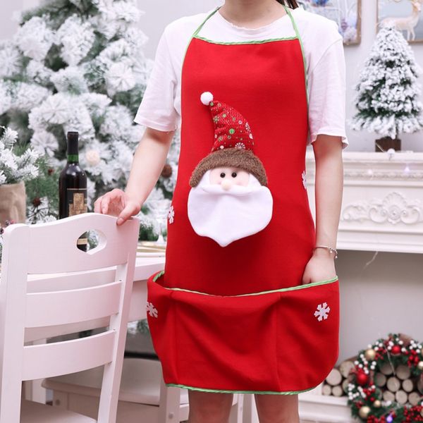 

christmas apron santa claus snowman apron for woman xmas decoration dinner party cooking kitchen accessories