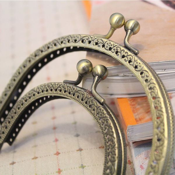 

8.5/12cm deep arch gourd head embossing export of gold bronze yes orifice gold manual diy hardware parts, Black