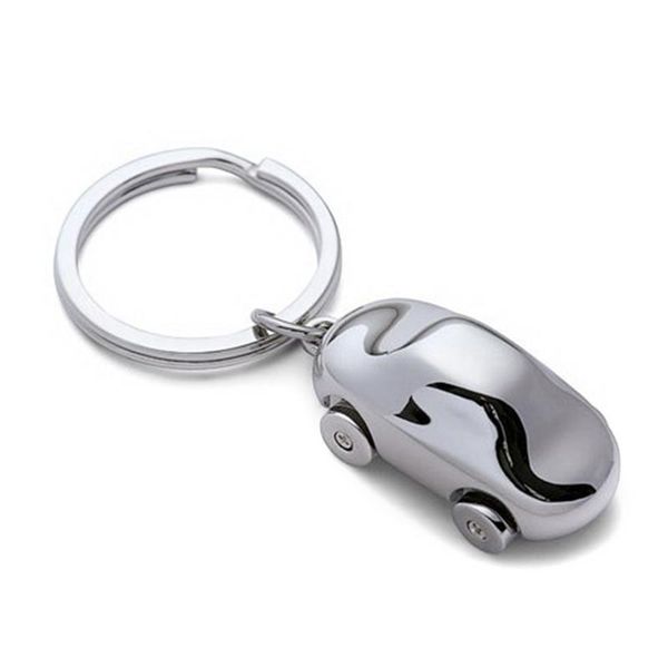 

mini german car shaped pendant keychain metal 3d vehicle keyring key holders decor accessories, Silver