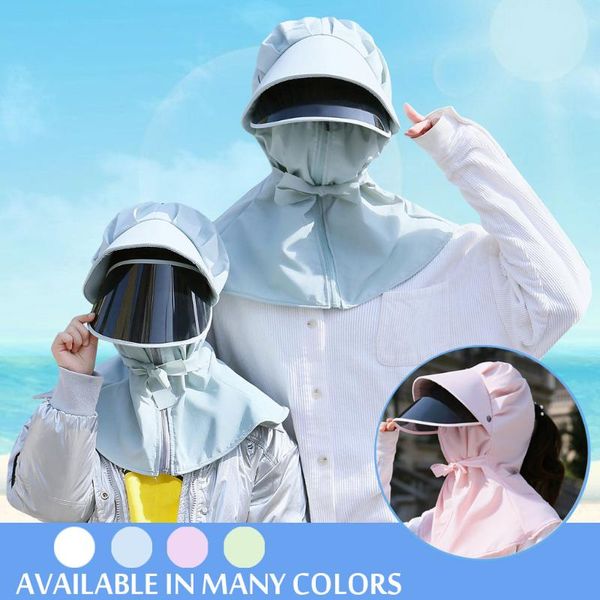 

parent-child hats for women men protective dustproof cover adults removable recyclable cap hat uv protection summer casual hat, Blue;gray