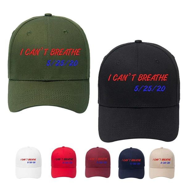 

я не могу дышать baseball cap hat вышивка для мужчин женщин на открытом воздухе велоспорт, Black