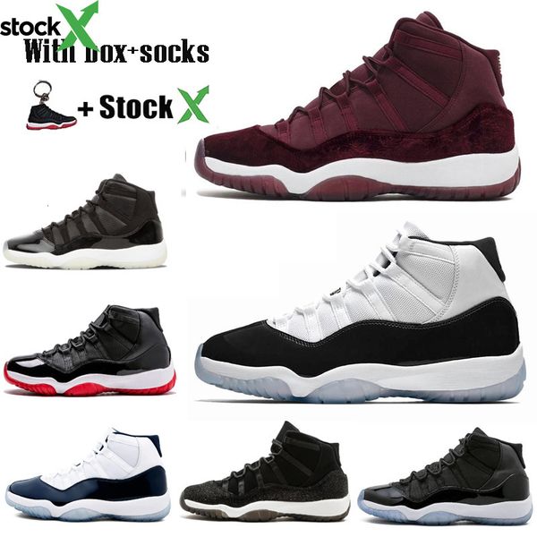 

stock x 11 bred 2020 мужская баскетбольная обувь металлик серебро wmns 11s лояльный синий инфракрасный 23 дизайнерские мужские женские спорт