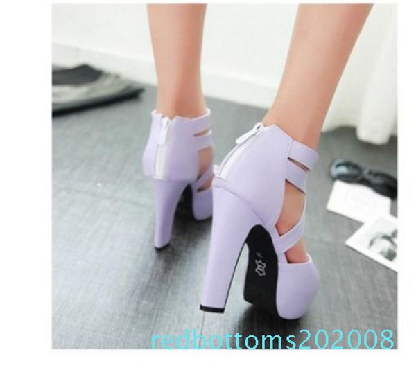 

bridesmaid platform high heel cross strappy sandals shoes extra plus size 31 32 33 34 to 40 41 42 43 r08, Black