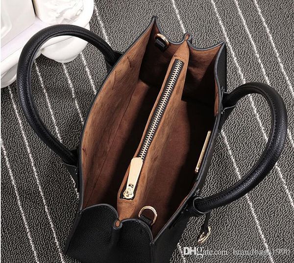 

2018 selling big brand shoulder bag tote designer handbags composite bags cross body cowhide genuine leather totes with dust bag lock