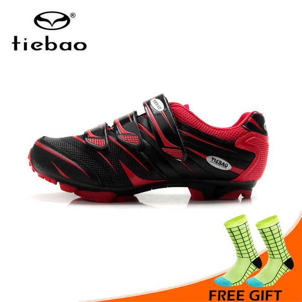 

tiebao new mtb bike shoes breathable cycling bicycle shoes wear-reisistance self-locking bike, Black