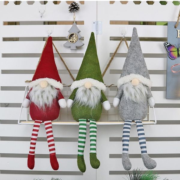 

new 2019 merry christmas ornaments christmas gift santa claus toy doll hang decorations for home window decoration