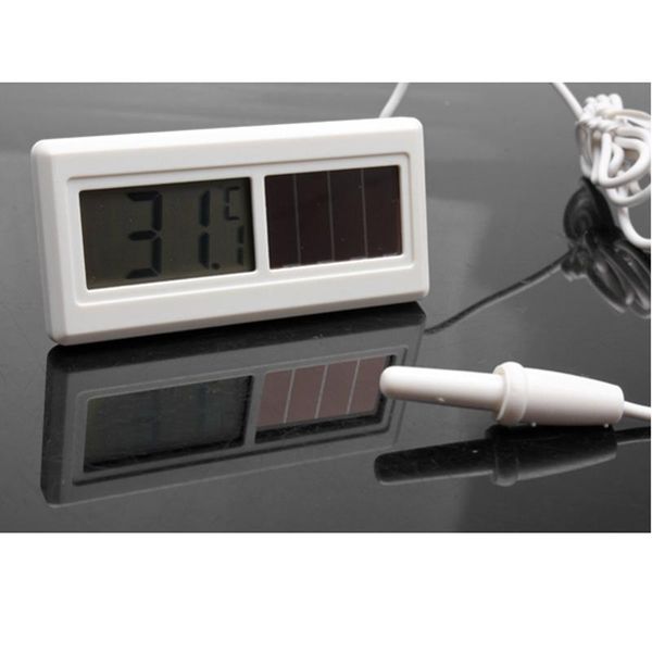 

embedded solar powered digital lcd thermometer with sensor cable refrigerators temperature meter display cabinets temperature gauge dst-50