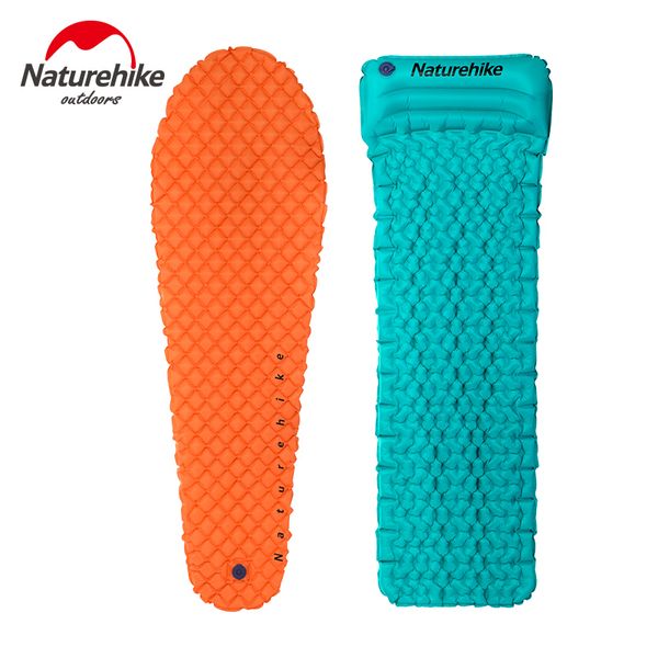 

naturehike outdoor camping mat ultralight sleeping pad with pillow inflatable air mattress tent bed