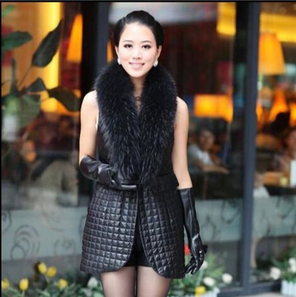 

furry 2019 winter women's faux fur coat artificial fur vest furry vests femme jackets plus size fake gilet z342, Black