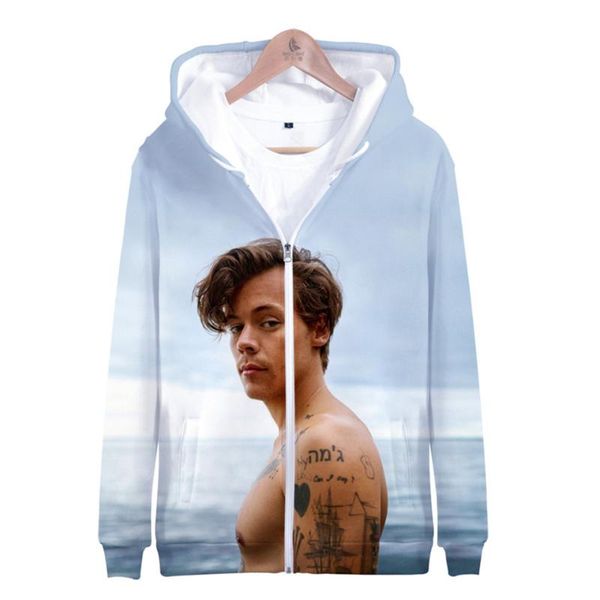 

harry styles 3d hoodies treat people with kindness printed hoodie sweatshirt for kids boys autumn winter jacket coat clothes, Black