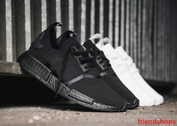 

new nmd japan pack triple white bz0221 triple black bz0220 real nmd r1 primeknit running shoes small nipples with