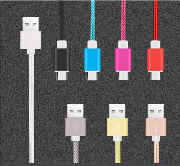 

1M 3FT 2M 6FT 3M 10 FT Металлическая медь Зарядное устройство Micro USB Синхронизация данных П