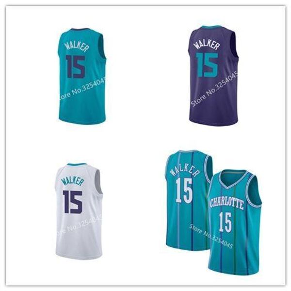 

2019 new #15 kemba walker #1 tyrone bogues basketball jersey embroidery stitched us size s-xxl vest jerseys ncaa, Black;blue