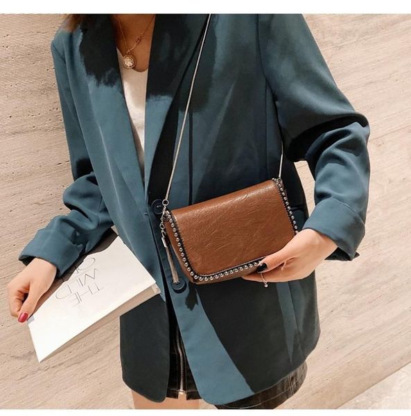 

women's shoulder bag diagonal straddle bag 2020 winter new chain small square pu versatile simple women's shoulder