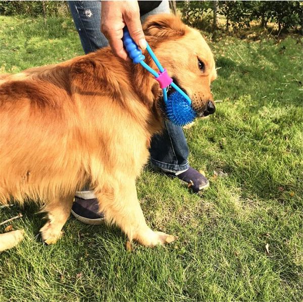 

new pet toy interactive barbed ball with elastic pull rope ball molar dog toy increase the fun dog pet training supplies 3 colors