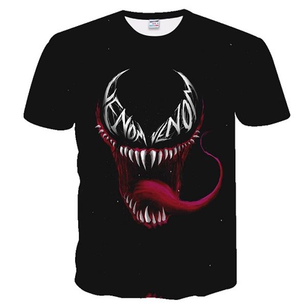 

dressing2020 2020 new venom 3d printed t-shirts men casual shirt short sleeve fitness t shirt male weight lifting base layer, White;black
