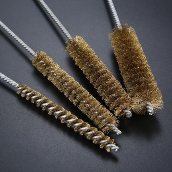 

wire tube brush cleaning tools 10mm 15mm 20mm 25mm diameter spiral twisted brass wire tube brush 30cm