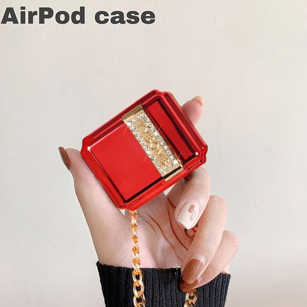 

designer airpods case bluetooth wireless protective cover for airpods 1 / 2case rhinestone luxury noble earphone shell new-4