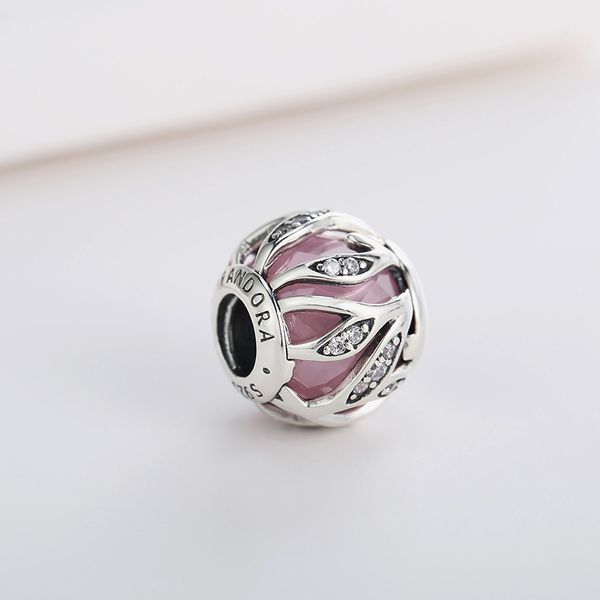 

весна подлинный реальный стерлингового серебра 925 розовый свет прелести подходят пандора браслет, Black