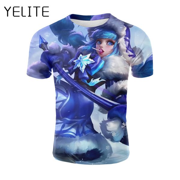 

yelite game mobile legends printed 3d t-shirt men cool hiphop streetwear t shirt summmer tee shirt boys fashion hipster clothing, White;black