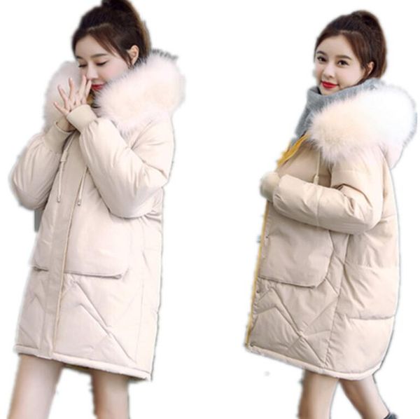 

Designer Winter Women Down Jackets Fashion Parkas for Womens Down Coats Luxury Hoodie Thick Female Jackets 6 Colors Size M-3XL Wholesale