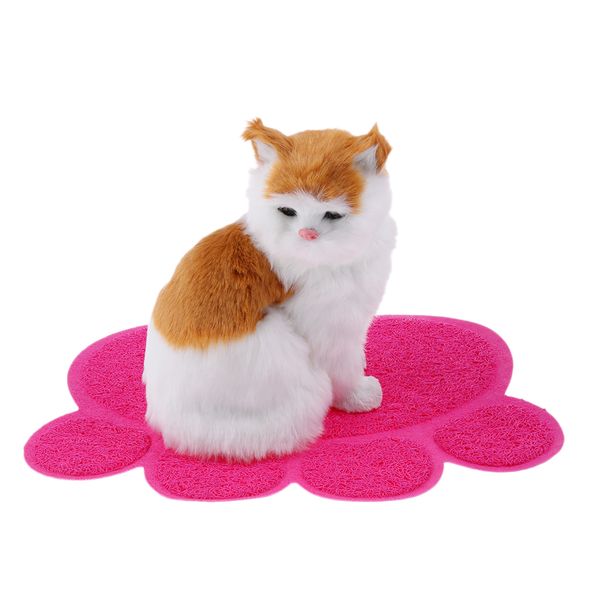 

claw shaped cat litter feeding mat non-slip food bowl feeding placemat pet mat pvc waterproof