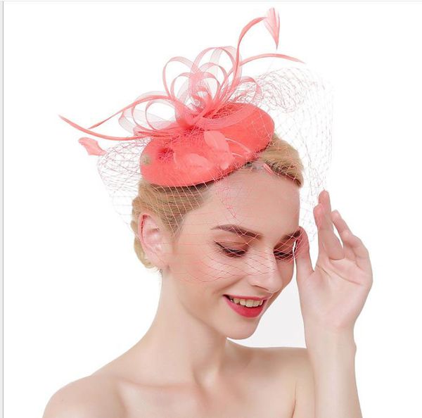 

bride veil headdress hat retro veil hairdress hat, Silver