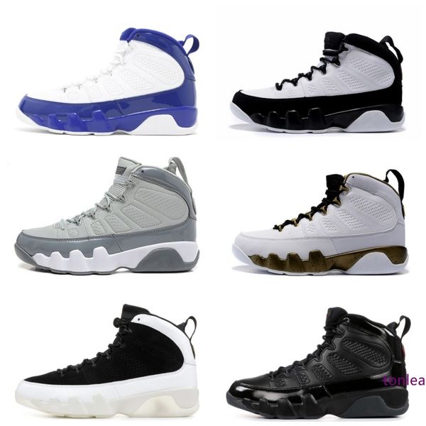 

classic 9 space jam basketball shoes 9s bred cool grey black white anthracite blue yellow sports shoes men with