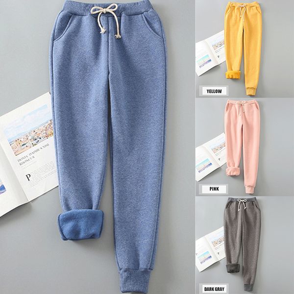 

newly women comfy warm harem pants thick warm solid color for sports running winter bfe88, White;red