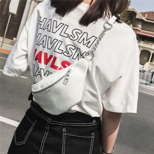

женщины стильный pure color bum bag joker молнии fanny pack девушки открытый путешествие талии высокого качества кожаные сумки праздник wall