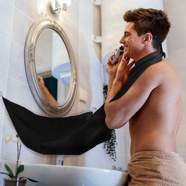 

man bathroom apron male black beard apron hair shave for man waterproof floral cloth household cleaning protector 110*70c